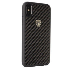 Apple iPhone X/XS Official Lamborghini Shockproof D3 Genuine Carbon Fiber Protection Back Case Cover
