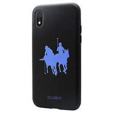 Load image into Gallery viewer, Apple iPhone XR Luxury Santa Barbara Polo &amp; Racquet Club Genuine Leather Hard Back Case Cover