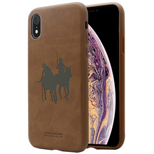 Load image into Gallery viewer, Apple iPhone XR Luxury Santa Barbara Polo & Racquet Club Genuine Leather Hard Back Case Cover