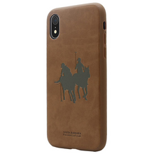Load image into Gallery viewer, Apple iPhone XR Luxury Santa Barbara Polo & Racquet Club Genuine Leather Hard Back Case Cover