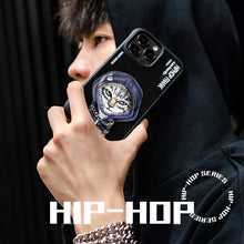 Load image into Gallery viewer, Premium Nimmy ® Hip Hop Series 3D Embroidery Leather Case with Chain for iPhone 14 Series