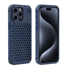Load image into Gallery viewer, Aero Mesh Pro ® Metallic Alloy Shockproof Cooling Hybrid Case for iPhone 15 Series (Pro / Pro Max)