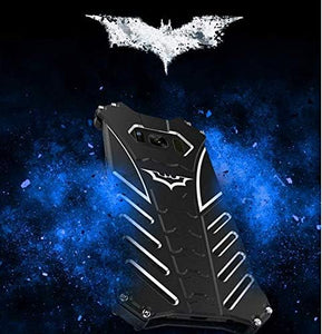 R-Just Batman Shockproof Aluminum Shell Metal Case with Custom Batarang Stand for Samsung S8