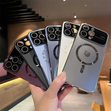 Load image into Gallery viewer, Premium Magsafe Wireless Charging AG Nano Chromatic Glass Lens Case For iPhone 15 Series
