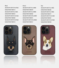 Load image into Gallery viewer, Santa Barbara Polo &amp; Racquet Club ® Luxury Curtis Series Leather Case for iPhone 15 Series - Dog (Brown)