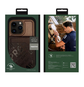 Premium Santa Barbara Polo & Racquet Club ® Hulda Series Leather Case for iPhone 15 Series