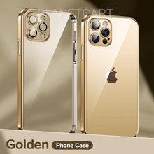 Load image into Gallery viewer, Premium Electroplating Square Clear Silicon Case With Camera Protection For iPhone 12 Series