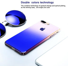 Load image into Gallery viewer, HENKS Luxury Blue Ray Laser Gradient Dual Color Hard Back Case Cover for Apple iPhone 7 Plus/ 8 Plus
