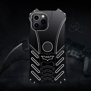 Batman Premium Luxury Metal Phone Case with Bat Stand for iPhone 12 Series