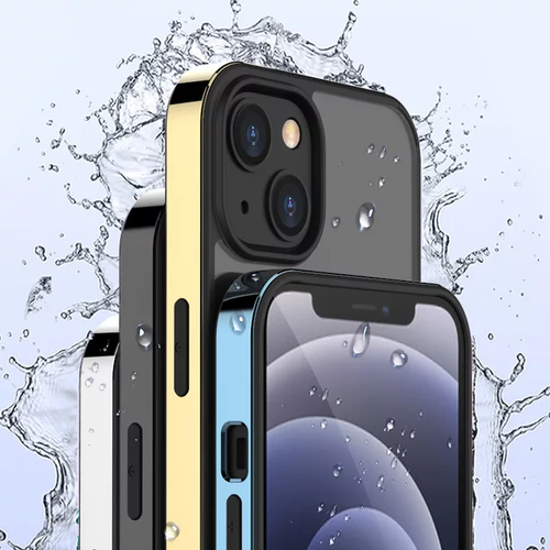 Luxury 2 Layer Anti Shock Clear PC Case with Electroplating for iPhone 13 Pro Max