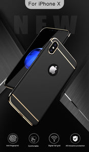 Apple iPhone X Luxury Ultra Slim 3in1 Gold Electroplating Hard Back Case Cover