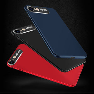 "HENKS" Premium Metal Camera Protection Ultra Slim Hard Matte Back Case Cover for Apple iPhone 7/8