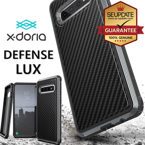 X-doria Defense LUX Carbon fiberMilitary Grade Drop Tested, Anodized Aluminum, TPU, and Polycarbonate Protective Case, S10 /S10 Plus.