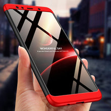Load image into Gallery viewer, Full Protection [360 Degree] Matte Finish PC Back Case for One Plus 5T- Red_Black_Red