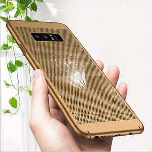 Luxury Breathable Full Protective PC Back Cover Phone Shell Case For Samsung Galaxy Note 8-GOLD