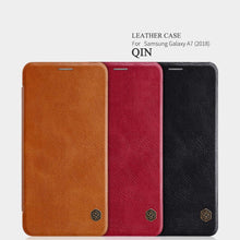 Load image into Gallery viewer, Samsung Galaxy A7 2018 Nillkin Qin Series Vintage Leather Flip Case Wallet Cover