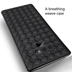 Samsung Galaxy Note 9 Premium Weaving Grid Breathable Soft Silicone Back Case Cover