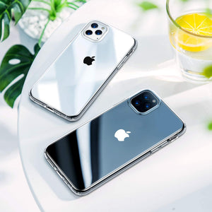 "HENKS" Crystal Clear [10×Anti-Yellowing] Soft TPU Silicone Shockproof Protective Cover Case for iPhone 11 Pro-CLEAR-
