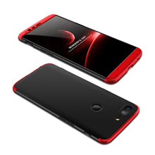 Load image into Gallery viewer, Full Protection [360 Degree] Matte Finish PC Back Case for One Plus 5T- Red_Black_Red