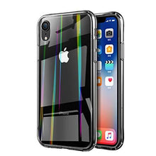 Load image into Gallery viewer, APPLE IPHONE XR PREMIUM RAINBOW AURORA TRANSPARENT TEMPERED GLASS CASE HARD SHELL BACK CASE