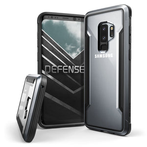 Samsung Galaxy S9 Plus Luxury Hybrid Anti Knock X-Doria Defense Shield Transparent Back Case Cover - BLACK