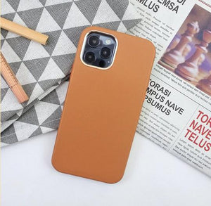 Luxury Edition Premium Leather Case with Metal Camera Ring for iPhone 13 Series