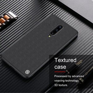 Luxury Nillkin Textured Nylon Fiber case for One Plus 7 Pro - BLACK