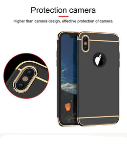 Apple iPhone X Luxury Ultra Slim 3in1 Gold Electroplating Hard Back Case Cover