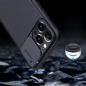 Nillkin CamShield Pro Case with Slider Camera Cover for iPhone 13 Series- BLACK
