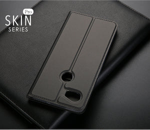 Luxury Smooth & Silky Skin Series PU Leather Wallet Flip Case Cover Folio for Google Pixel 2 - BLACK