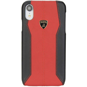 APPLE IPHONE XR LUXURY GENUINE LEATHER CRAFTED OFFICIAL LAMBORGHINI HURACAN D1 SERIES ANTI KNOCK BACK CASE COVER