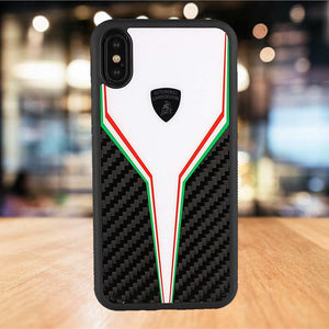 Apple iPhone X/XS Luxury Lamborghini SCD2 Genuine Leather Carbon