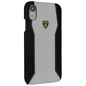 APPLE IPHONE XR LUXURY GENUINE LEATHER CRAFTED OFFICIAL LAMBORGHINI HURACAN D1 SERIES ANTI KNOCK BACK CASE COVER