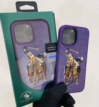 Load image into Gallery viewer, Santa Barbara Polo Club Jockey Series Genuine Leather Case for iPhone 14 Series