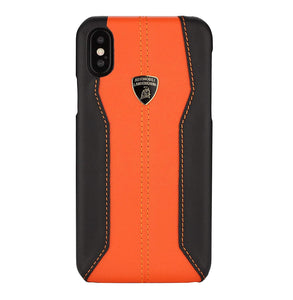 Apple iPhone X/XS Luxury Genuine Leather Crafted Official Lamborghini Huracan D1 Series Anti Knock Back Case Cover