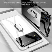 Vivo V9 Luxury Smooth Mirror Effect Ring Holder Hard PC Back Case