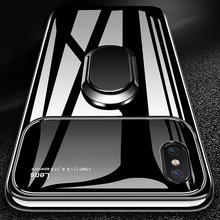 Load image into Gallery viewer, Apple iPhone X / XS Luxury Glossy Camera Lens Protection Case with Magnetic Ring Holder Cover