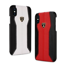 Load image into Gallery viewer, Apple iPhone X/XS Luxury Genuine Leather Crafted Official Lamborghini Huracan D1 Series Anti Knock Back Case Cover