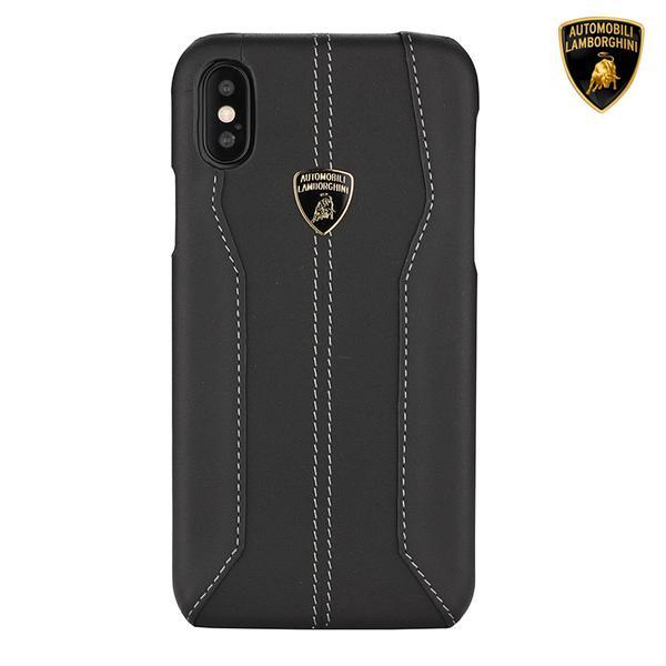 Apple iPhone X/XS Luxury Genuine Leather Crafted Official Lamborghini Huracan D1 Series Anti Knock Back Case Cover