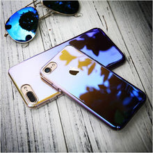 Load image into Gallery viewer, Luxury Blue Ray Laser Gradient Dual Color Hard Back Case Cover for Apple iPhone 7/8