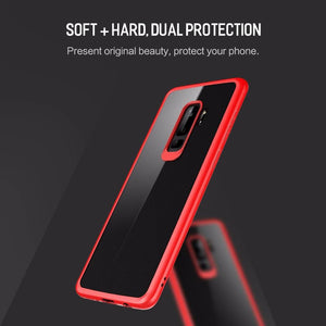 Samsung Galaxy S9 Plus Premium Transparent Hard Acrylic Back with Soft TPU Bumper Case