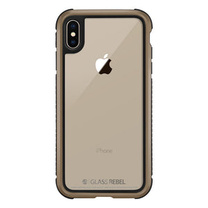 SwitchEasy Glass Rebel Military Grade Anti-Shock TPU Metal Tempered Glass Case Cover for IX/XS/XS MAX