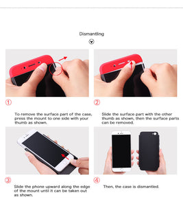 Premium GKK Ultra Slim 3in1 360 Body Full Protection Hard Matte Front + Back Cover for Apple iPhone 6 / 6S /iPhone 6Plus