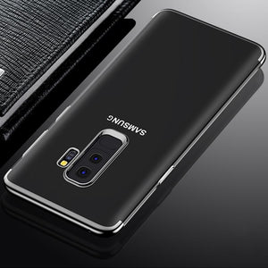 Samsung Galaxy S9 Luxury Laser Plating Utra Thin Transparent Soft Back Case Cover