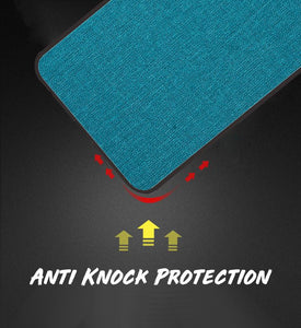 Vivo V11 Pro Premium Fabric Canvas Soft Silicone Cloth Texture Back Case with Back Screen Guard
