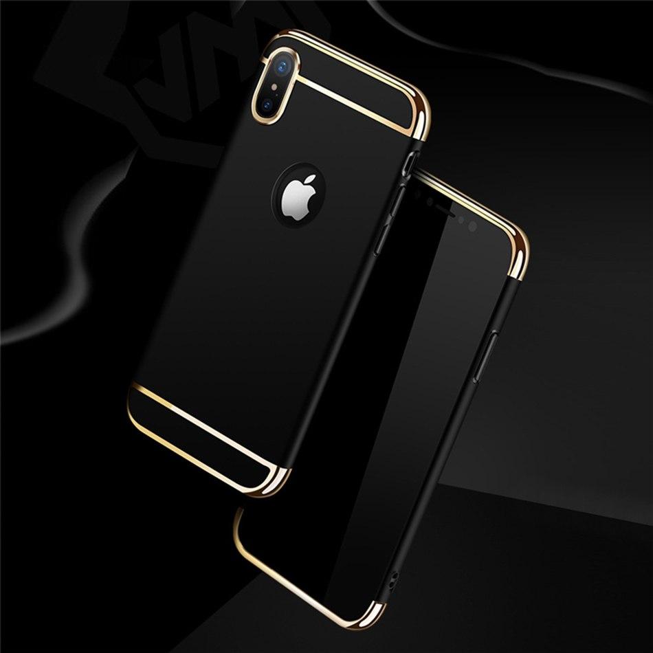 Apple iPhone X Luxury Ultra Slim 3in1 Gold Electroplating Hard Back Case Cover