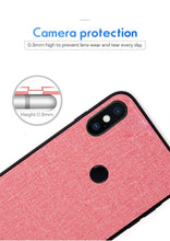 Load image into Gallery viewer, Redmi Note 6 Pro Premium Fabric Canvas Soft Silicone Cloth Texture Back Case with Back Screen Guard