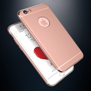 Luxury Ultra Slim i paky  3in1 Gold Electroplating Hard Back Case Cover for Apple iPhone 6 / 6S/ iPhone 6 Plus