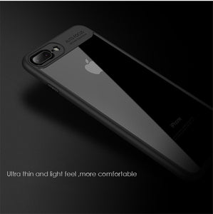 Premium Transparent Hard Acrylic Back with Soft TPU Bumper Case for Apple iPhone 7/8