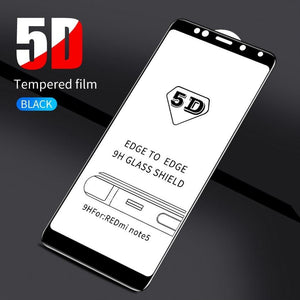 Redmi Note 5 Pro Premium 5D Pro Full Glue Curved Edge Anti Shatter Tempered Glass Screen Protector